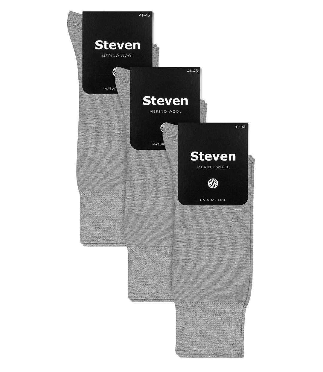 Steven - 3 Paires Homme Chaussettes Merinos Laine Chaudes Randonnée