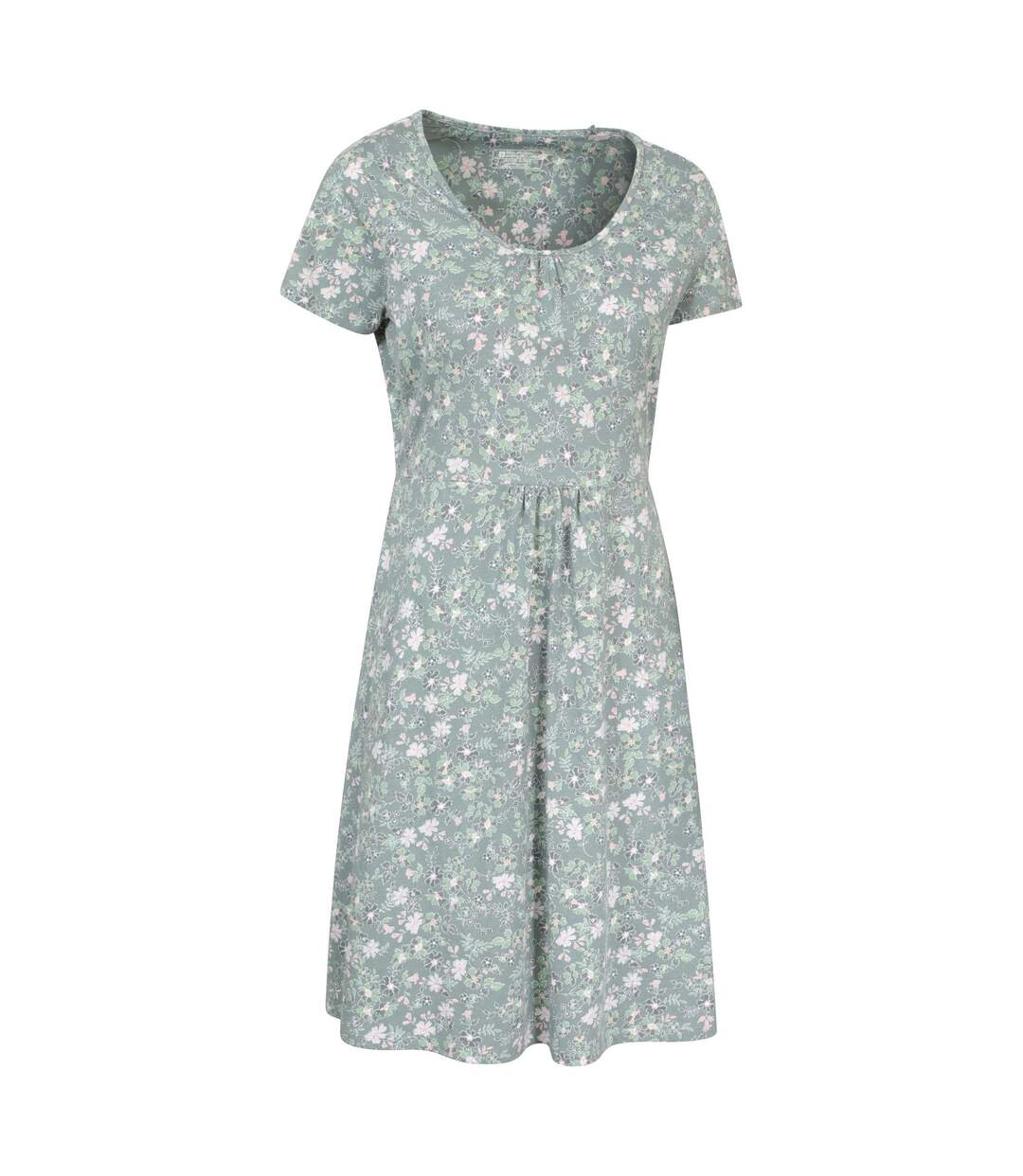 Womens/ladies essentials lora floral skater dress pale green Mountain Warehouse-4