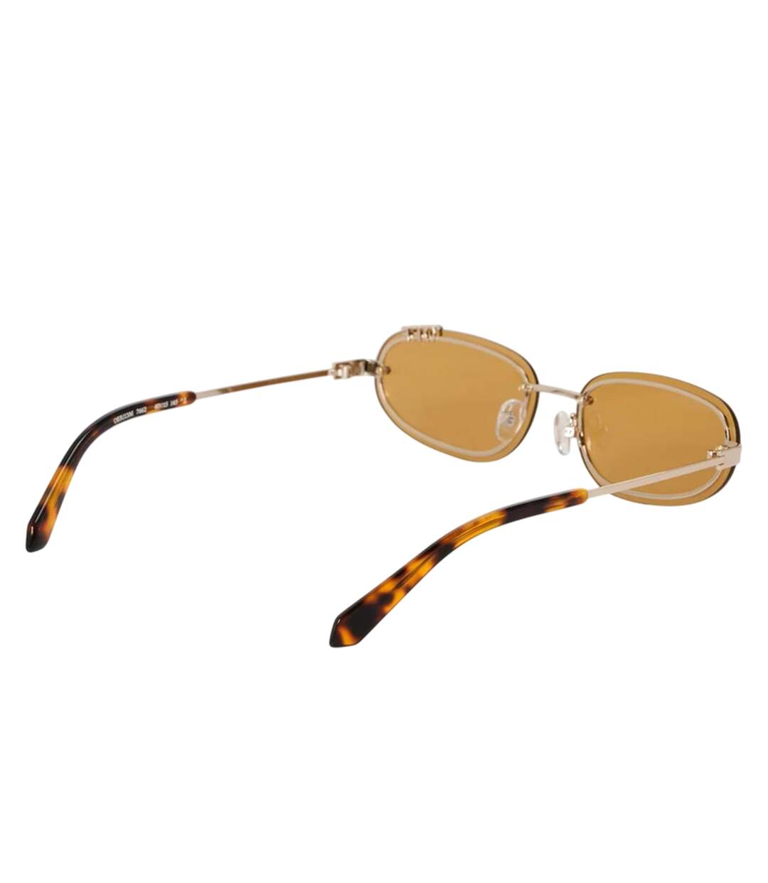 Lunettes De Soleil Motif/style Ovale Miami Homme Taille Unique Jaune Or Marron Clair Off-White-2