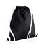 Icon Drawstring Bag One Size Black White Bagbase-1