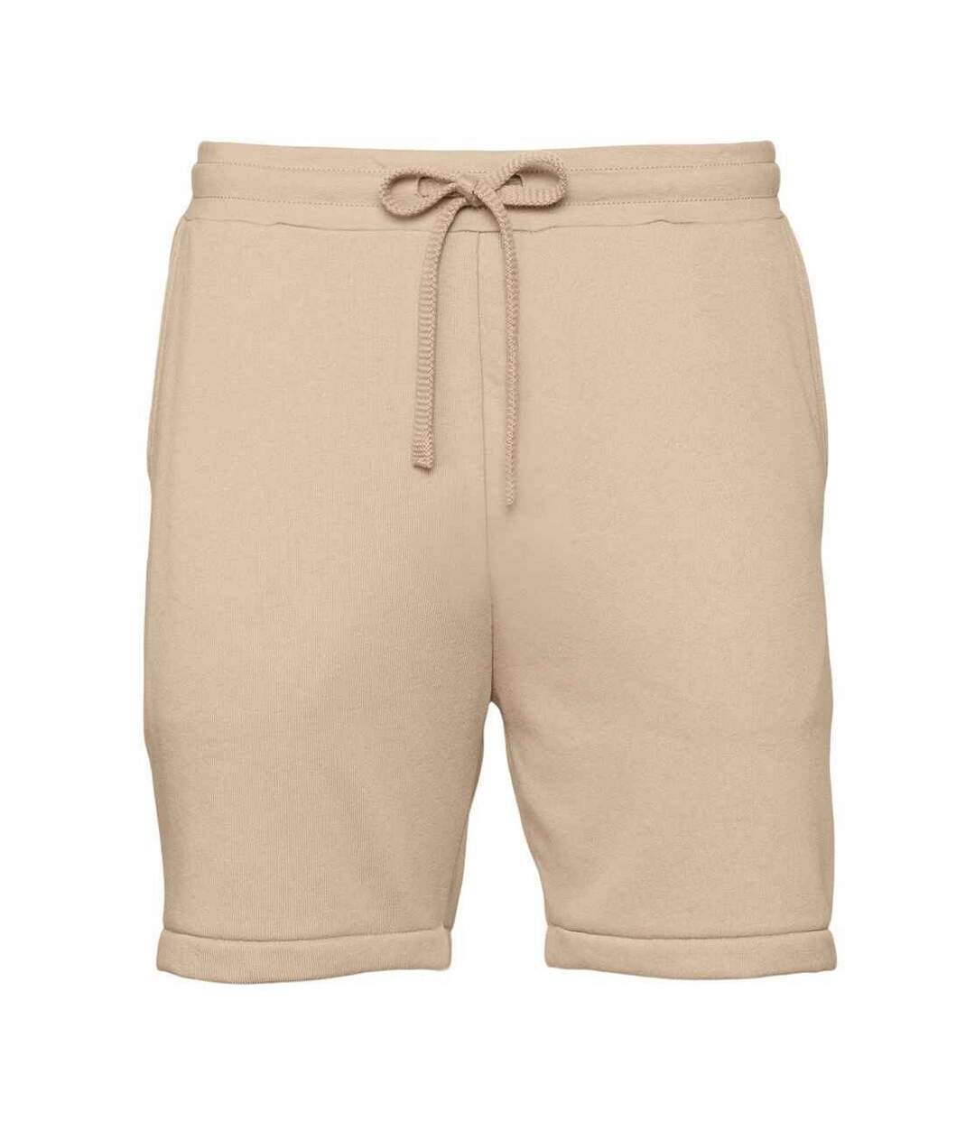 Unisex adult sponge fleece sweat shorts tan Bella + Canvas-1