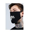 Hype Unisex Adult Script Face Mask (Black/White) (One Size) - UTHY1748