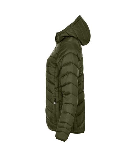 Veste Matelassée Idaho Femme Vert Kaki Clique