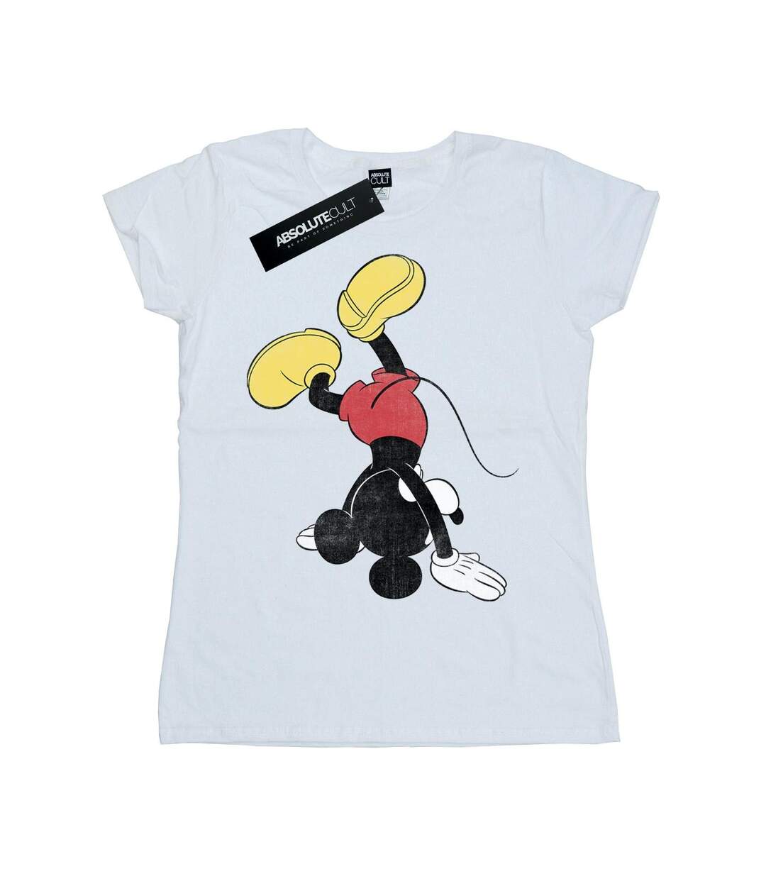 Disney T-shirt en coton à l'envers Mickey Mouse Femme/Femme (Blanc) - UTBI31422-1