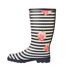 Bottes De Pluie Elena Femme Bleu Marine Blanc Rose Trespass-3
