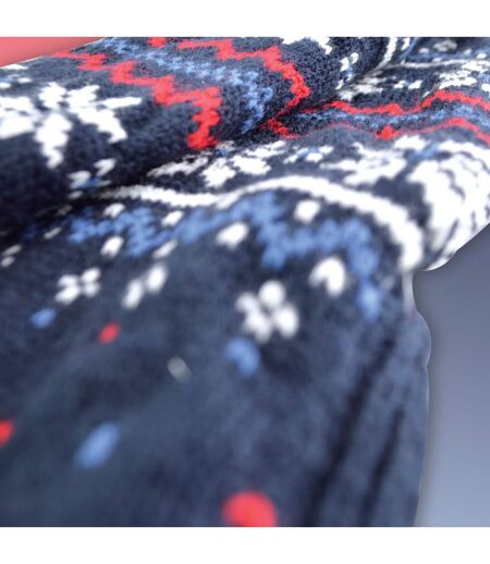 Mens Winter Warm Christmas Fairisle Pattern Bootie Socks