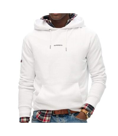 Sweat à capuche blanc homme superdry plain hood - l