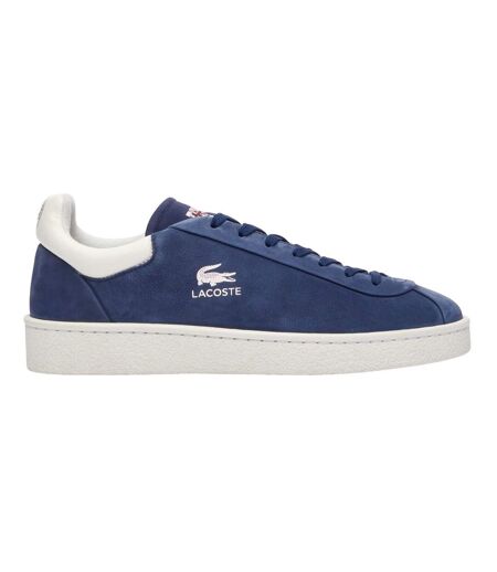 Mens Lineshot Logo Leather Trainers Blue Lacoste