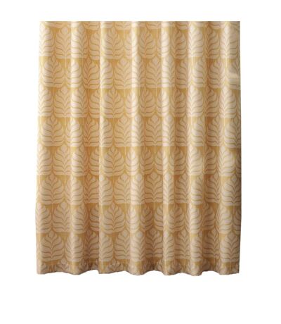 Horto eyelet curtains 90in x 54in ochre yellow Paoletti