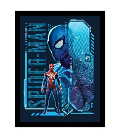 Spider-Man - Poster encadré PETER PARKER (Bleu) (40 cm x 30 cm) - UTPM8468