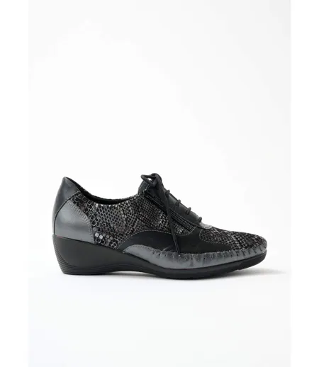 Derbies cuir zippées effet laçage