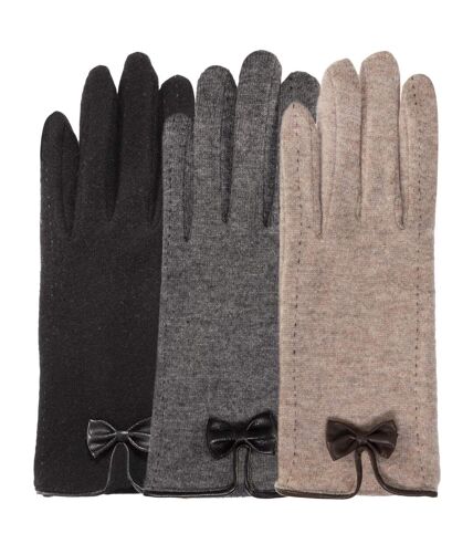 Isotoner Gants femme tactiles, chauds, en laine, non doublés