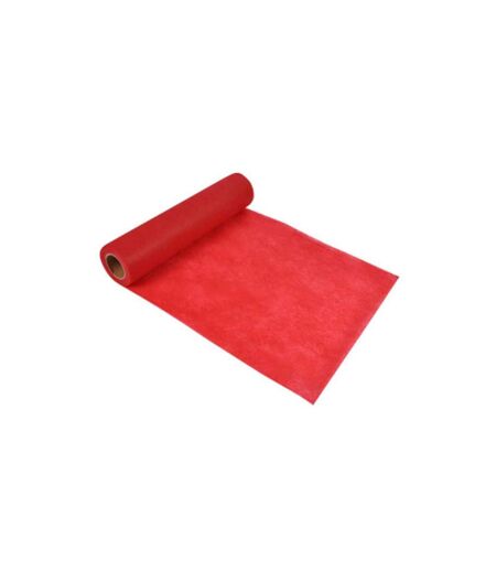 Chemin de Table Jetable Intissé 30cmx7m Rouge