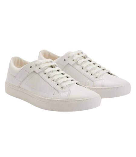 Mens Futurism Leather Tennis Trainers White Hugo