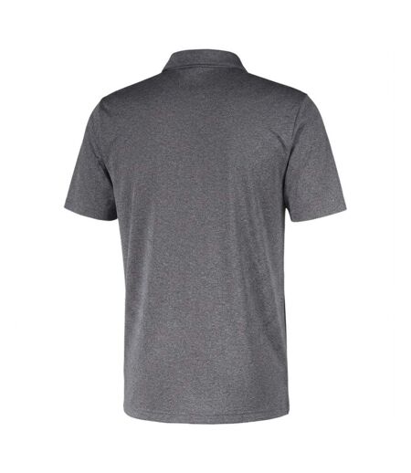 Mens Heathered Performance Polo Shirt Black Puma