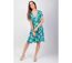 Robe courte féminine MARIKA imprimé floral bleu turquoise Coton Du Monde-2
