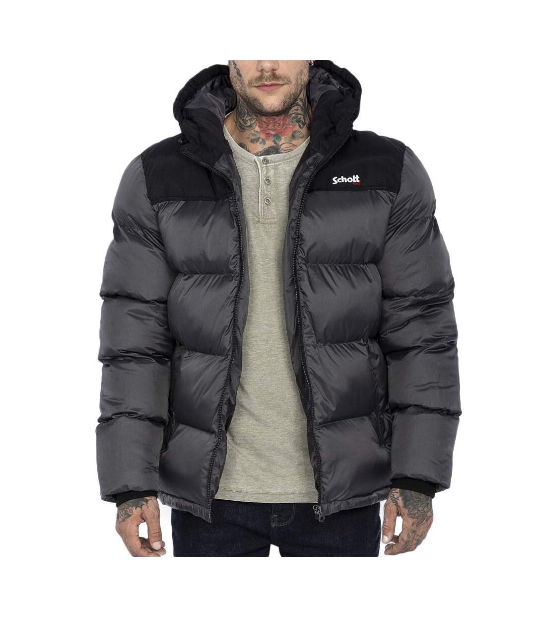 Doudoune grise homme schott utah-1