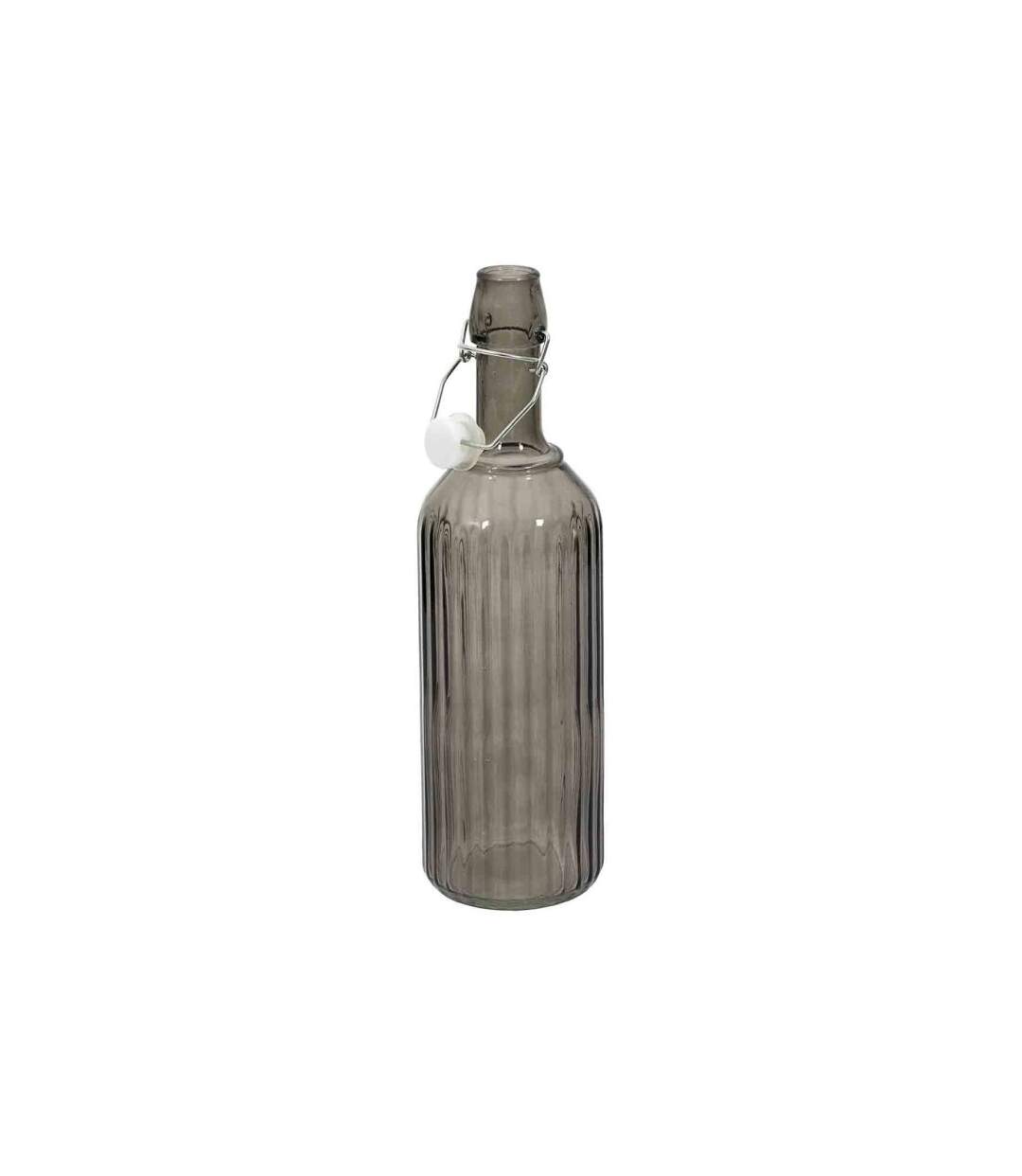 Bouteille en Verre Design Clapet 1L Gris-1
