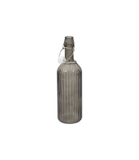 Bouteille en Verre Design Clapet 1L Gris