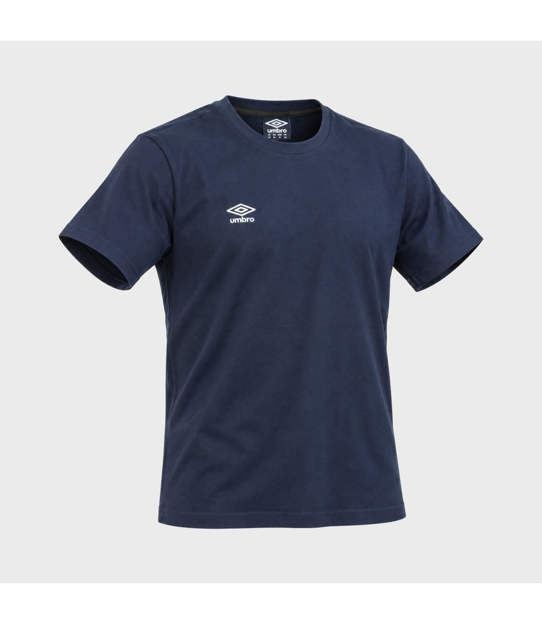 T-shirt homme uni col rond regular en coton avec logo brodé 618290 Umbro-2
