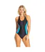 Womens/ladies Front Zip One Piece Swimsuit Multicoloured Zoggs-4