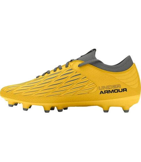 Mens Magnetio Select Firm Ground Football Boots Yellow Grey Under Armour