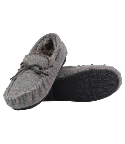 Mens Moccasin Slippers with Memory Foam