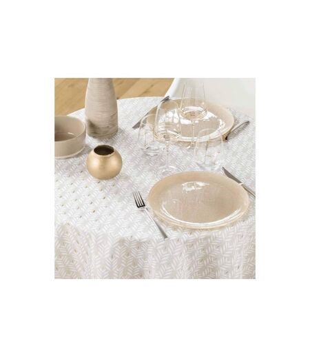Nappe Ronde Imprimé Piana 180cm Naturel