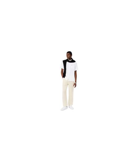 Mens Embroidered Logo Oxford Shirt White Lacoste