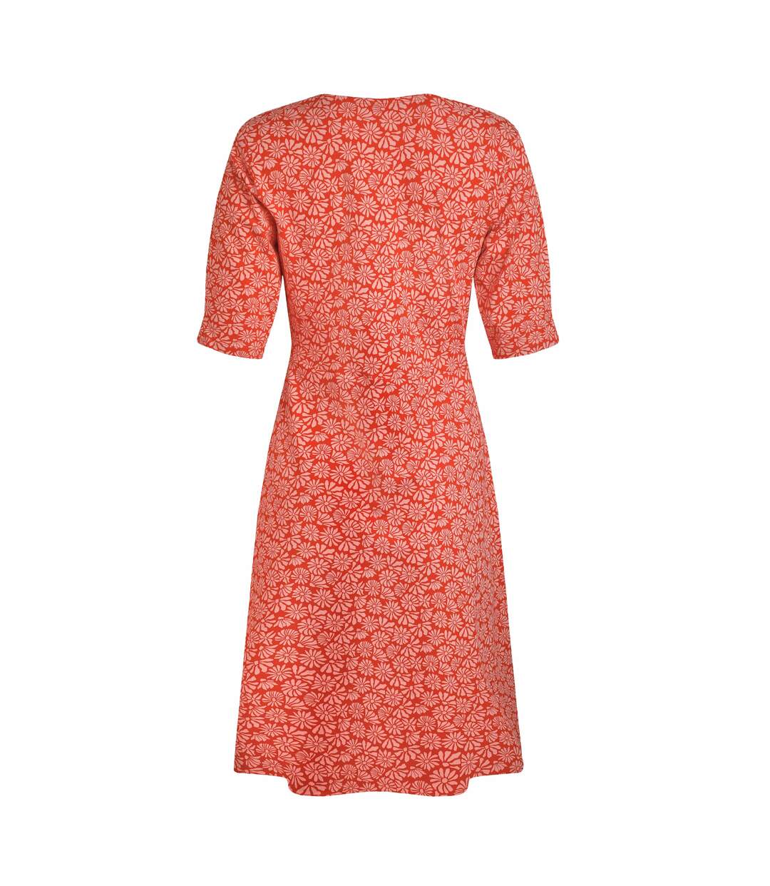 Womens/ladies Cassandra Jersey Swing Dress Crimson Weird Fish-2