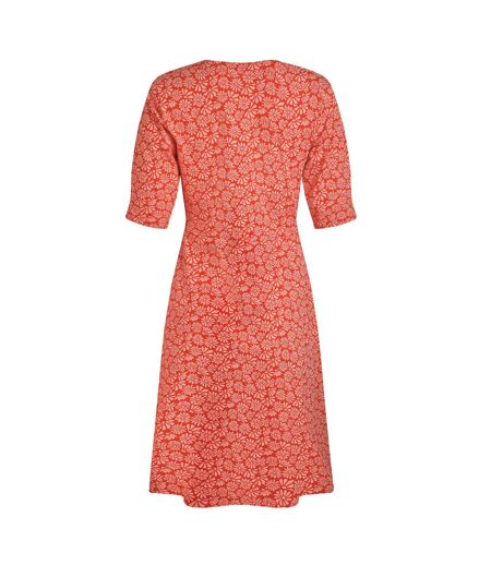 Womens/ladies Cassandra Jersey Swing Dress Crimson Weird Fish