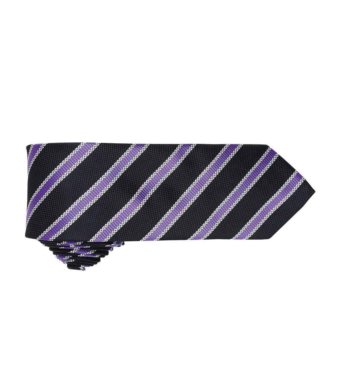 Cravate homme taille unique noir / violet Premier-2