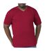 Duke Mens Signature 2 King Size Cotton V Neck T-Shirt (Red)