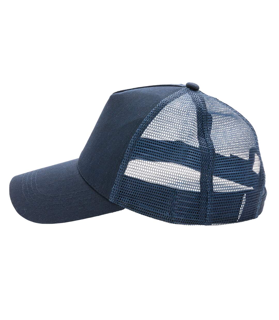 Brushed cotton 5 panel trucker cap navy XD Collection-3