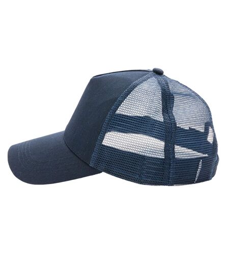 Brushed cotton 5 panel trucker cap navy XD Collection