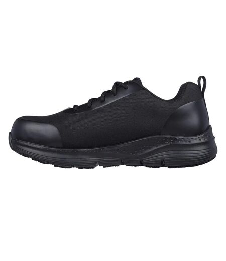 Mens Steel Toe Cap Safety Shoes Black Skechers