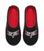 Mens Top Dad Slip-on Mule Slippers Black Red Keanu-2