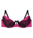 Soutien-gorge ampliforme coque moulée noir/fuchsia Dragon