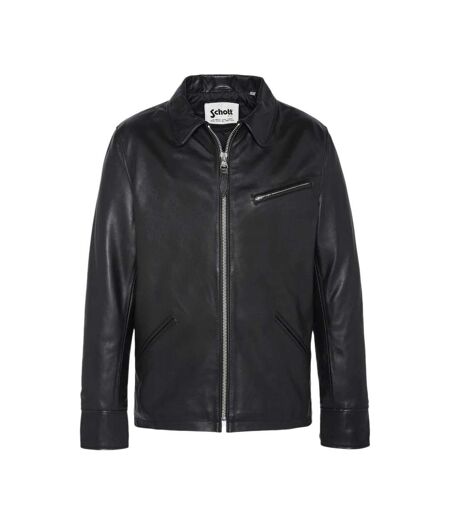 Veste en cuir noire homme schott lc9521d