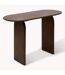 Console ovale en acacia ISANA - Marron-3