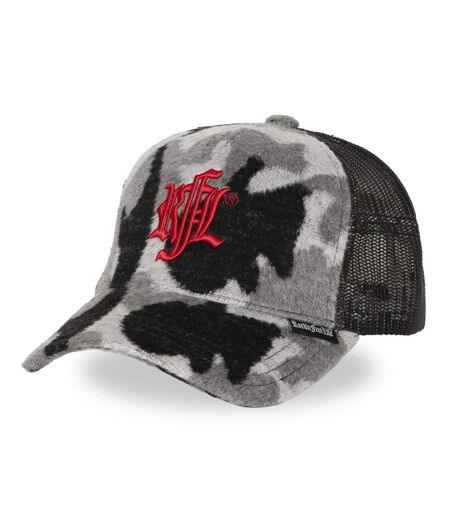 Casquette trucker imitation fourrure avec filet logo brodé Mountain Rock'n Free Life