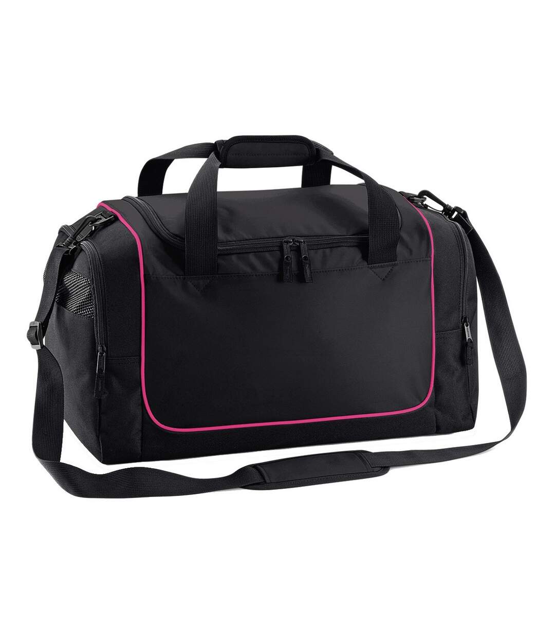 Quadra Teamwear Locker Duffel Bag (30 liters) (Black/Fuchia) (One Size) - UTBC795-1