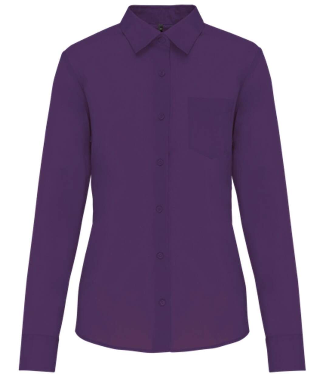 Chemise popeline manches longues - Femme - K549 - violet-2