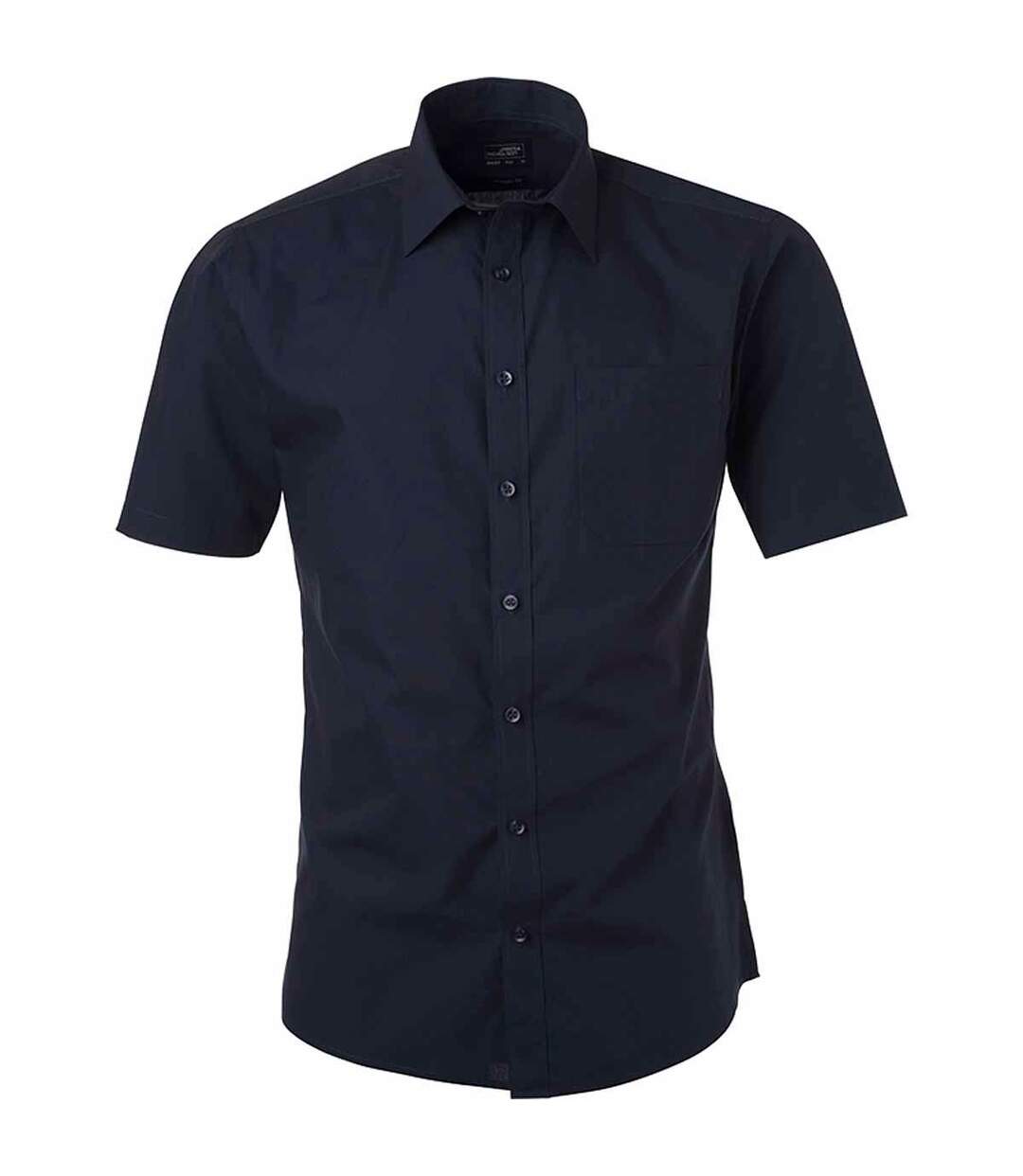 chemise popeline manches courtes - JN680 - homme - bleu marine-1