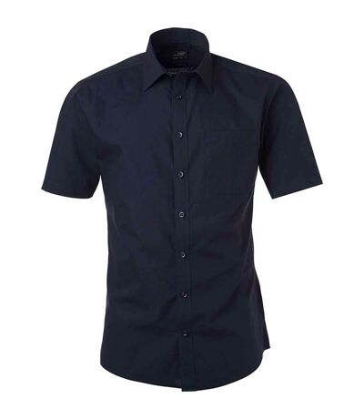chemise popeline manches courtes - JN680 - homme - bleu marine
