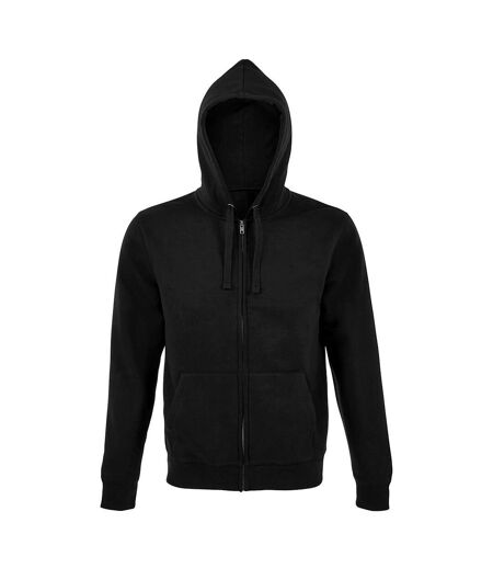 SOLS Mens Spike Full Zip Hooded Sweatshirt (Black) - UTPC4105