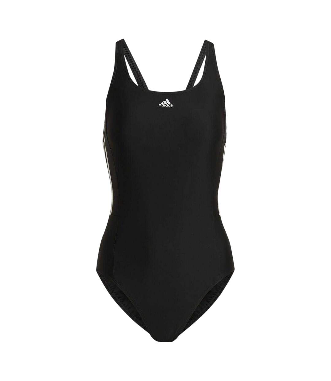Maillot De Bain 1 Pièce Motif/style 3 Rayures Femme Noir Blanc Adidas-2
