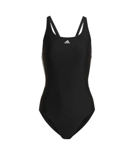 Maillot De Bain 1 Pièce Motif/style 3 Rayures Femme Noir Blanc Adidas