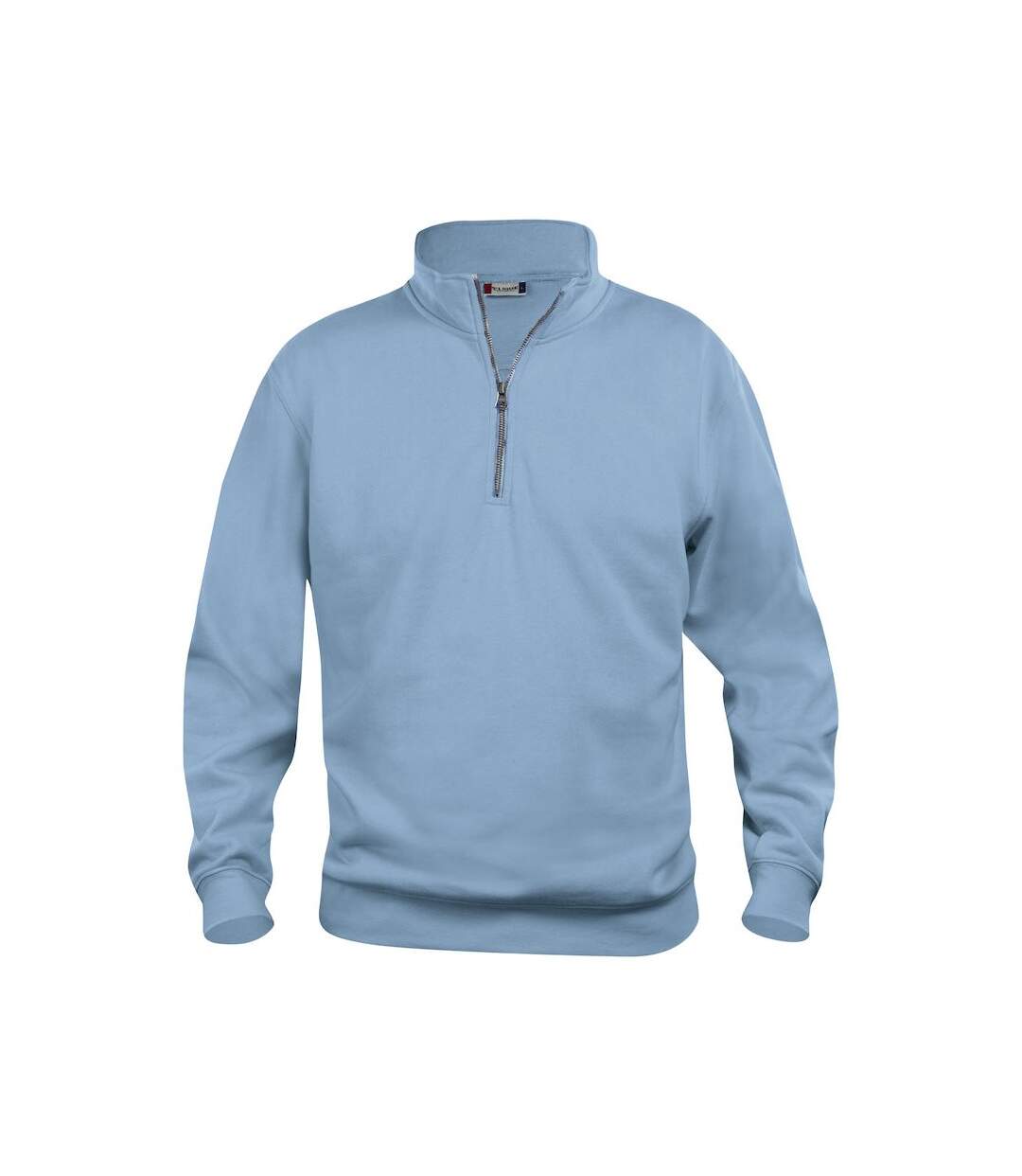 Unisex adult basic half zip sweatshirt light blue Clique-1