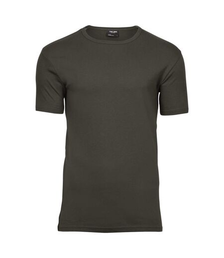 Tee Jays Mens Interlock Short Sleeve T-Shirt (Dark Olive)